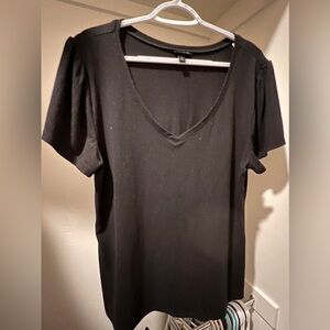 Torrid black ribbed shirt